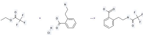 Benzoic acid,2-(2-aminoethyl)-,hydrochloride (1:1) can be used to produce 2-[2-(2,2,2-Trifluoro-acetylamino)-ethyl]-benzoic acid